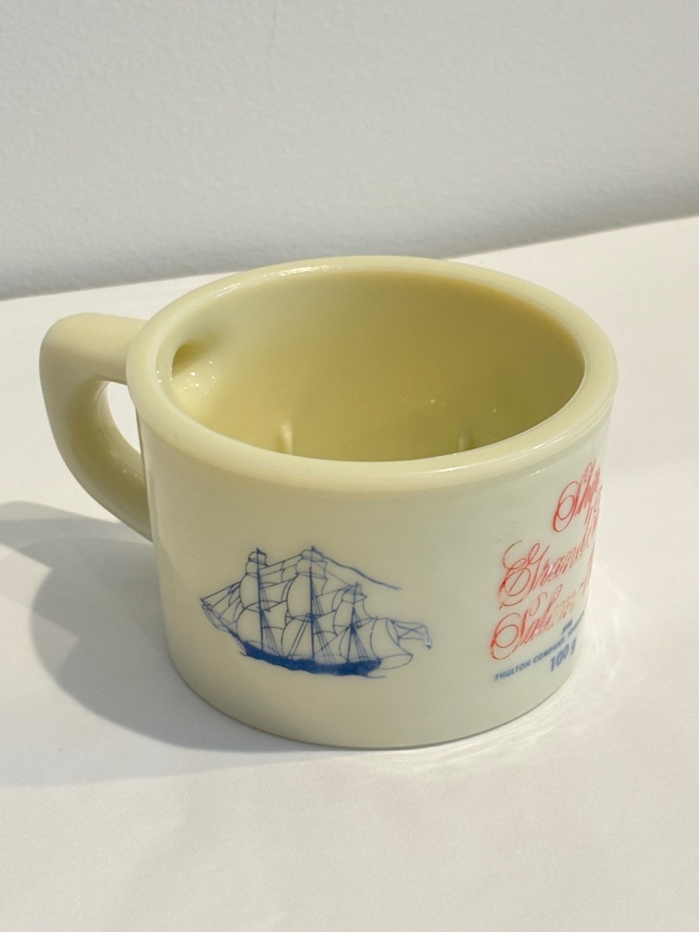 Vintage OLD SPICE Shulton shaving mug 'Ship Grand Turk Salem 1786' blue ships